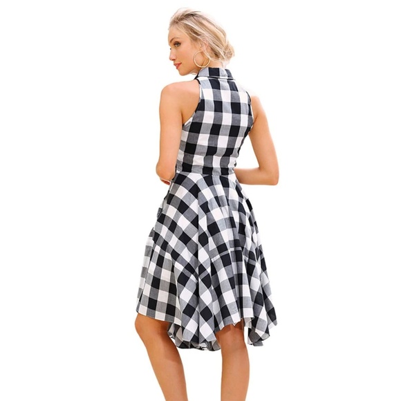 Checks Flared Plaid Shirt-dress - Picture 2 of 4
